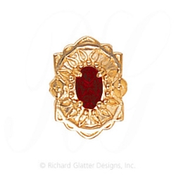 GS468 G - 14 Karat Gold Garnet Slide 